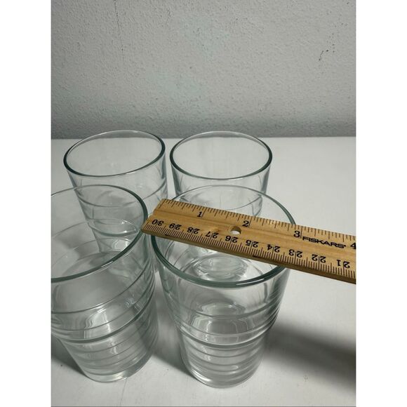 4-IKEA Svepa 10288 Stackable 4 3/4” Glass Tumblers Made in ITALY 8 Oz See Notes - Picture 12 of 12